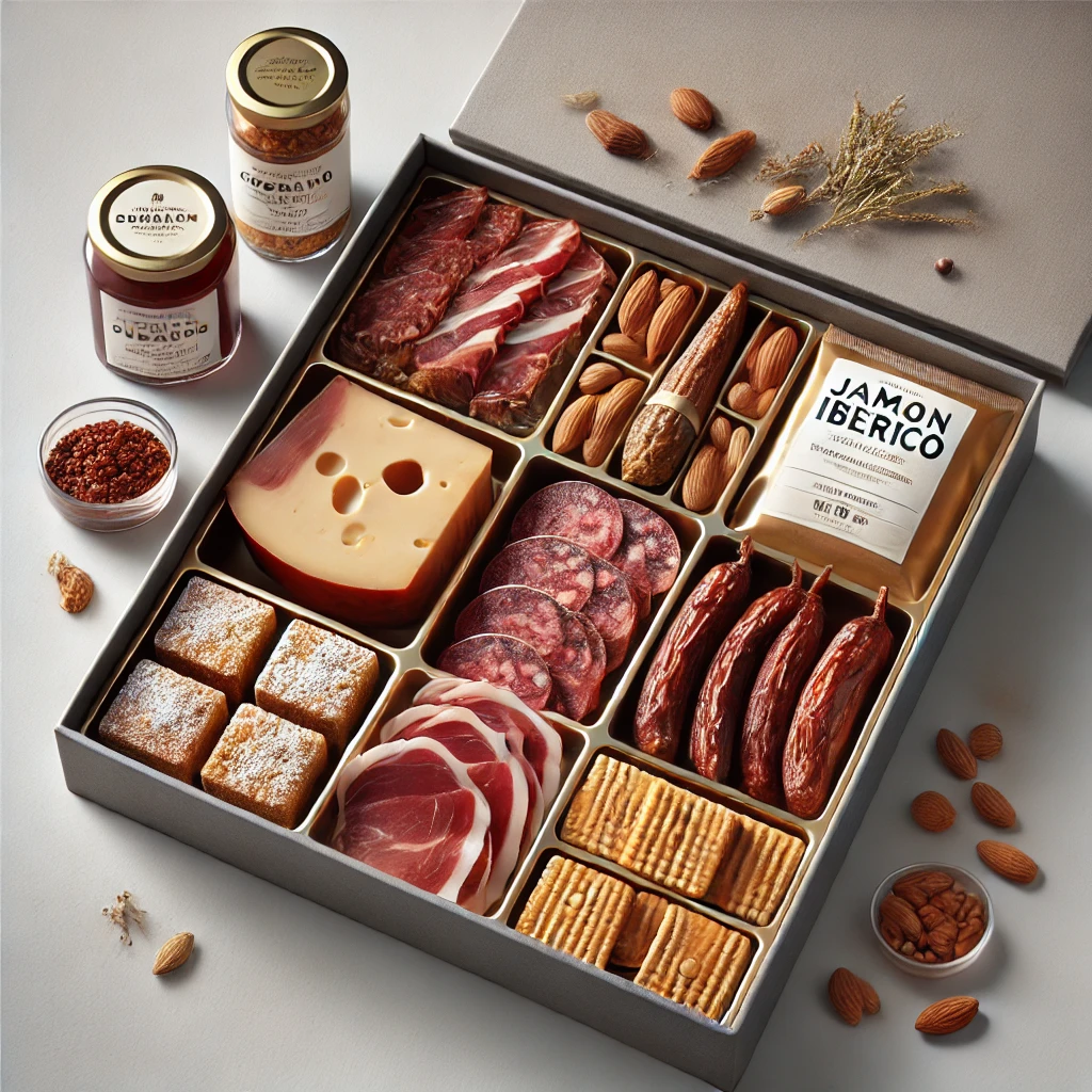 Przykładowa paczka 3: jamón, przyprawy, słodkości